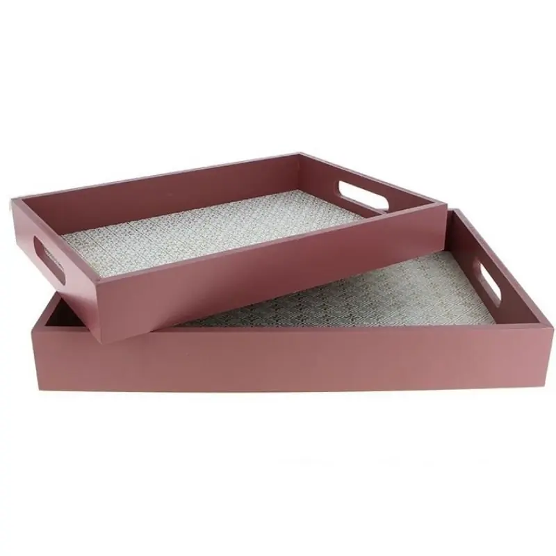 Bandejas decorativas decorativas de madera Cereza roja