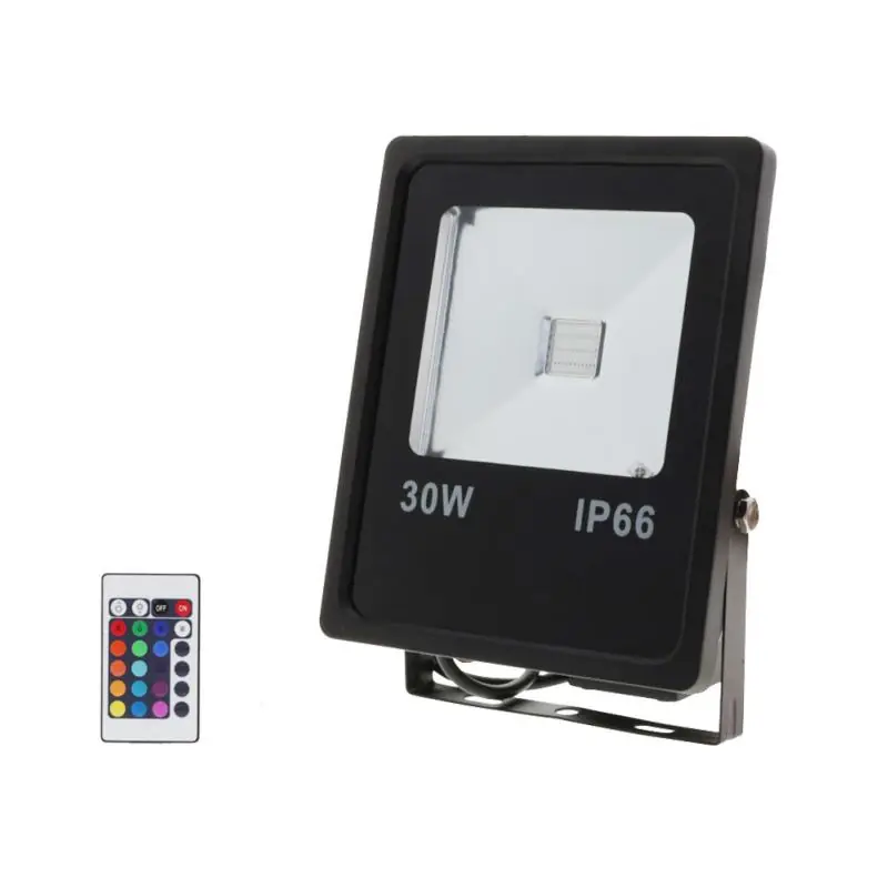 Proyector LED RGB 30W IP66 Plat Black