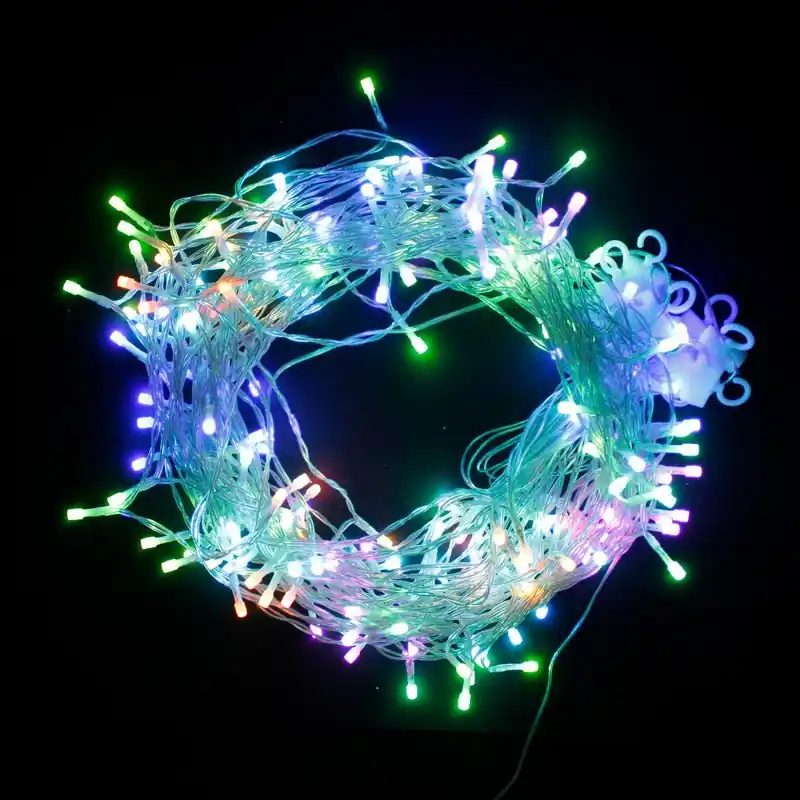 Cortina multicolor de 220V 3M IP44 180 LED (con transformador)