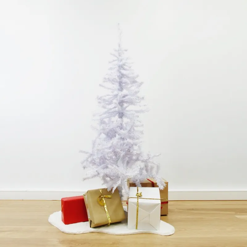 Árbol de Navidad blanco de 150 cm con 280 cabezas