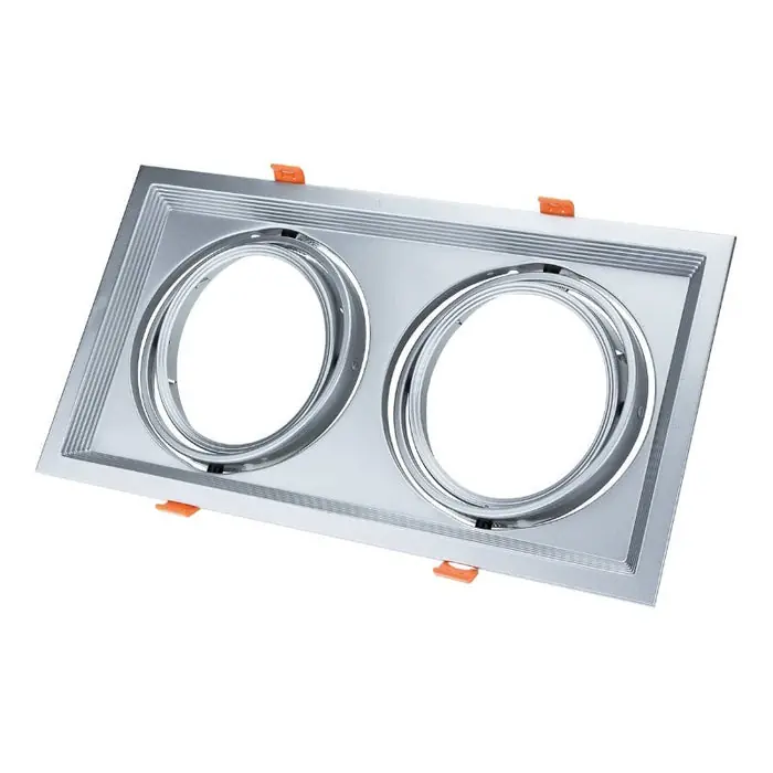 Construido en un doble soporte de acero inoxidable para bombillas LED AR111