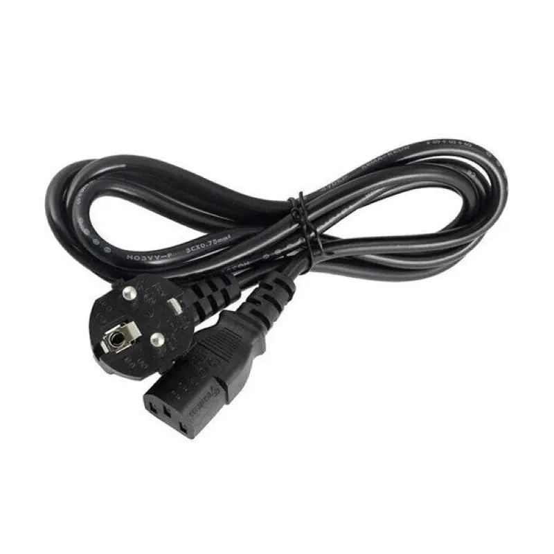 Cable alimentación 3 cabezales hembra 220V 1m NEGRO
