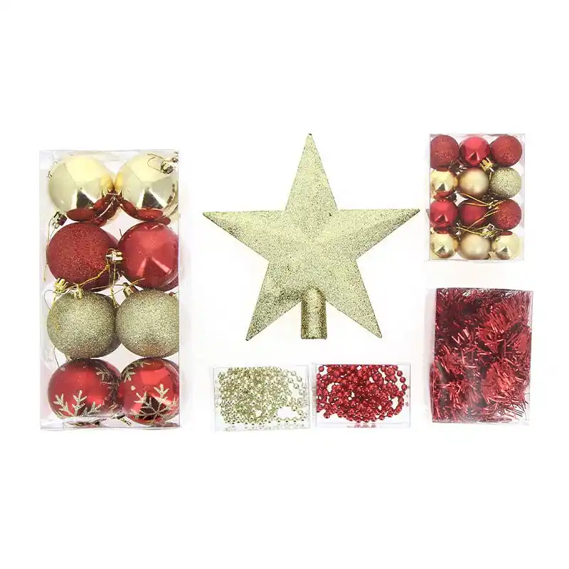 Kit de Bola de Natal e Crest - Conjunto 44 PCs