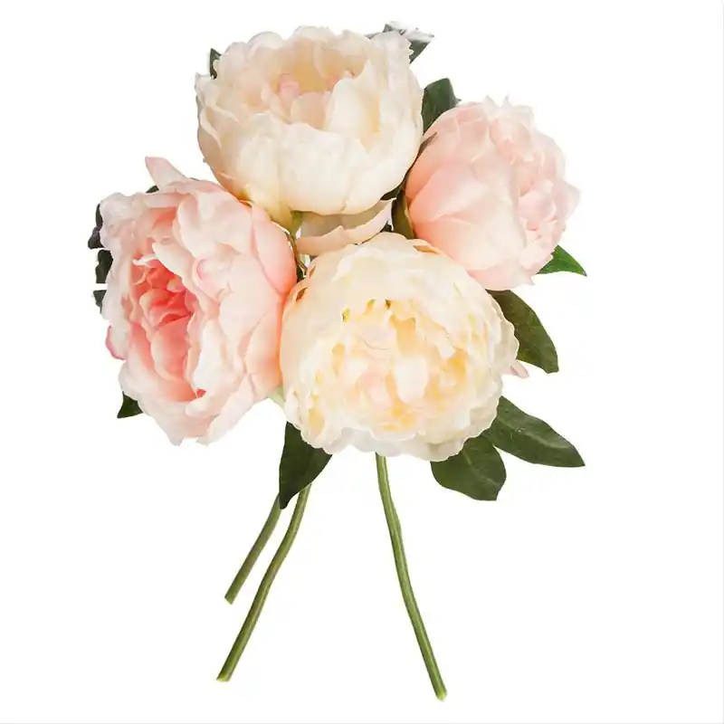 Peônias artificiais 30cm 4 Flowers Bouquet