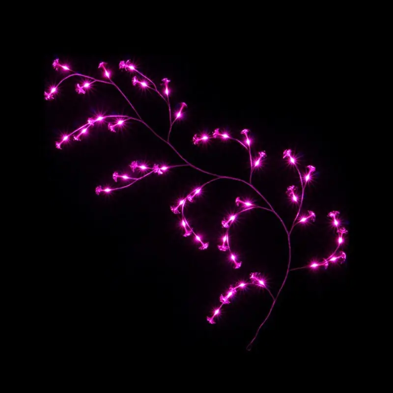 Flowers de ramo claro em fibra óptica 40ed 2m rosa