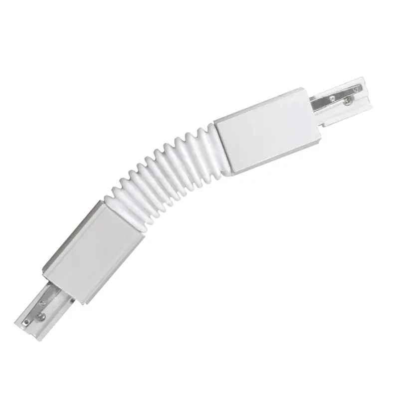 Conector flexível para trilho de três fases branco