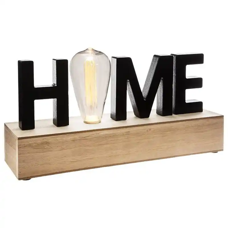 Decoração luminosa \\"Home\\" liderou palavras 34 x 16 cm