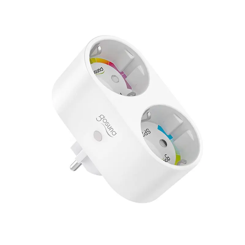 Soquete conectado de wifi duplo 15a branco