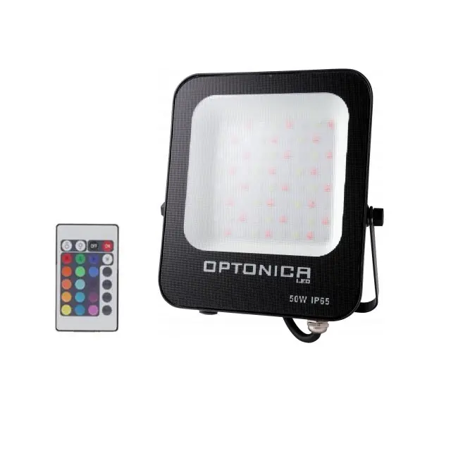 RGB 50W LED projetor IP66 Black Flat