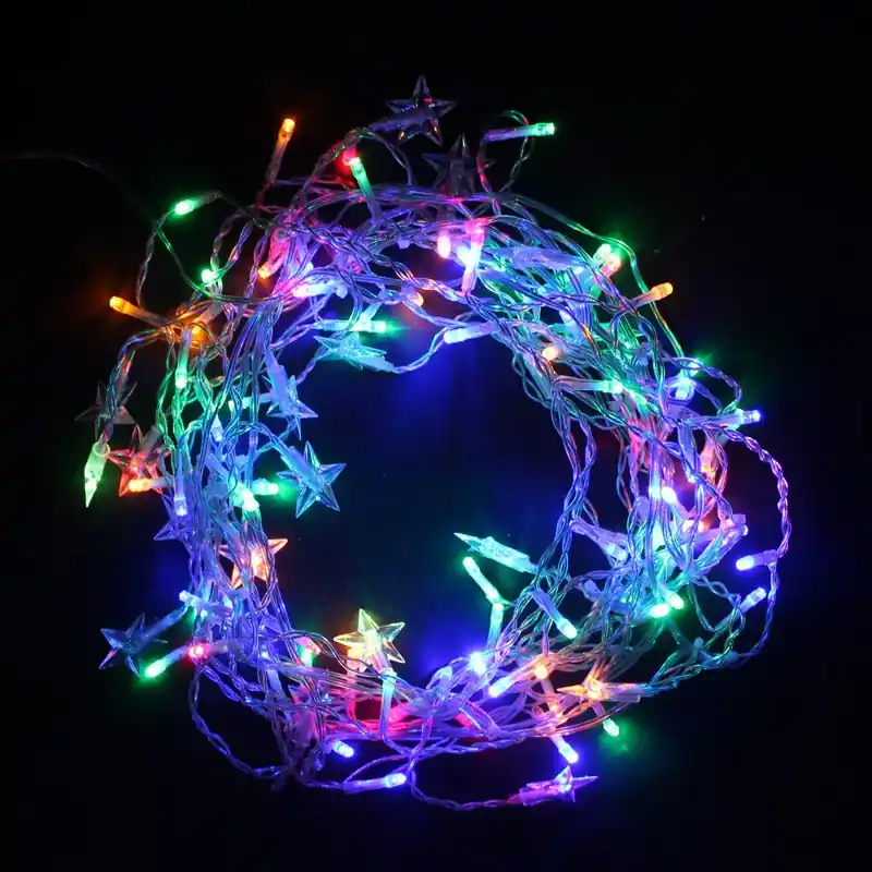 Cortina de luz 100LED com estrelas ip44 2x 0,7m - multicouleur