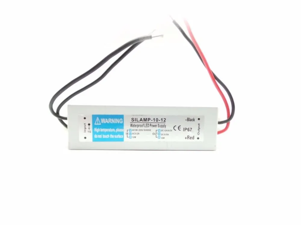 220V 12V IP67 10W Transformador DC 0,83A