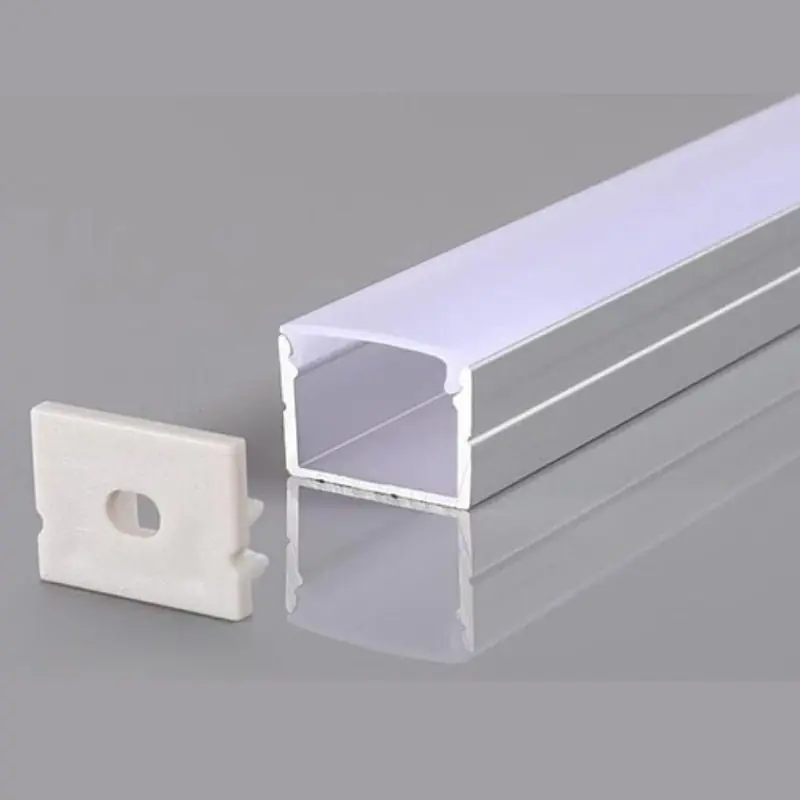 Perfil de alumínio 19x13mm 2m para tampa opaca branca de tira LED