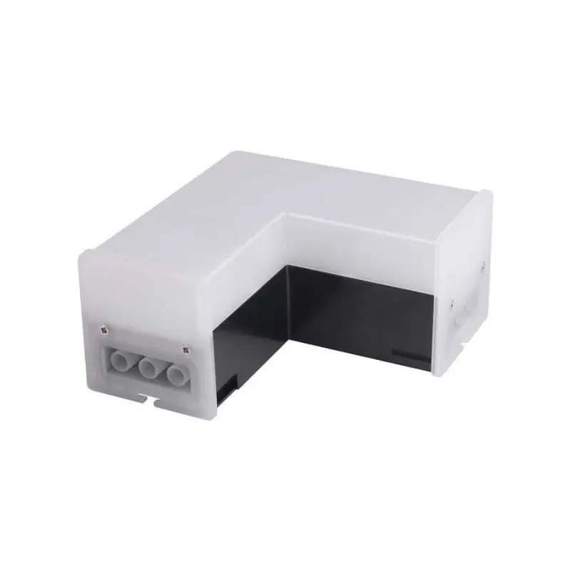 Conector em forma de L de 8 W para pingente linear preto fino de 40 W
