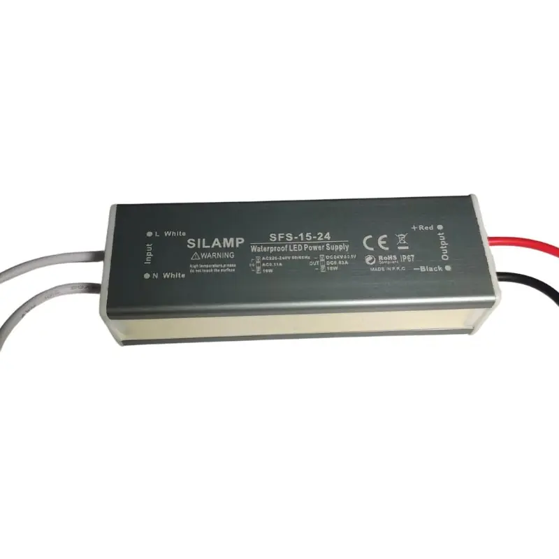 Transformador 220V 24V IP67 15W DC 0,6A