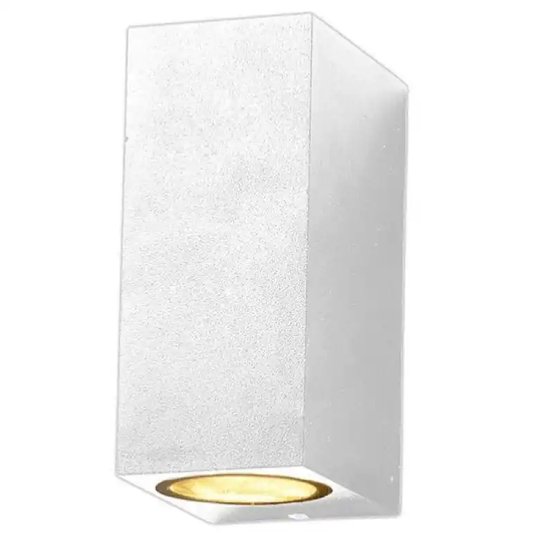 Quadratische LED-Wandleuchte IP44 Doppelstrahl GU10