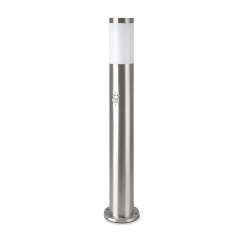 Gartenpoller aus Edelstahl mit Detektor, 80 cm, für E27-Glühbirne, IP44