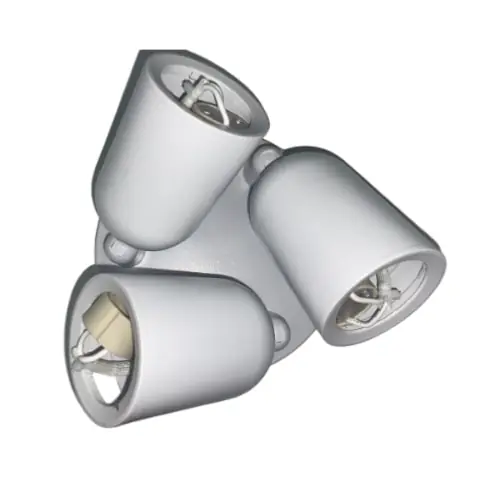 Dreifach verstellbarer LED-Anbaustrahler für GU10-Leuchtmittel