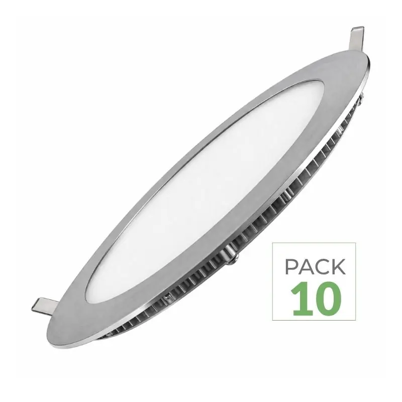 Spot LED Extra Flaches Downlight Rund 12W ALU (10er Pack)