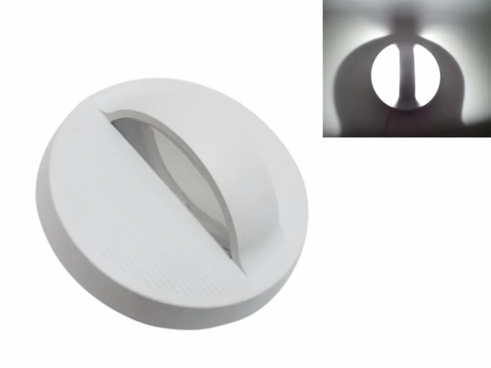 LED-Wandleuchte 7W IP44 rund WEISS