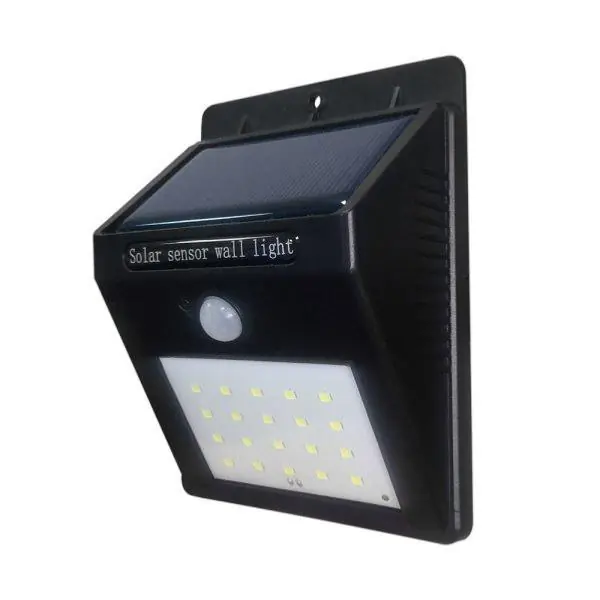 Schwarze LED-Solarwandleuchte 0,75 W IP54