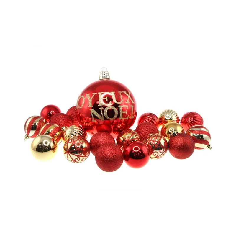 Weihnachtskugeln 21 Stück ROT \\/ GOLD