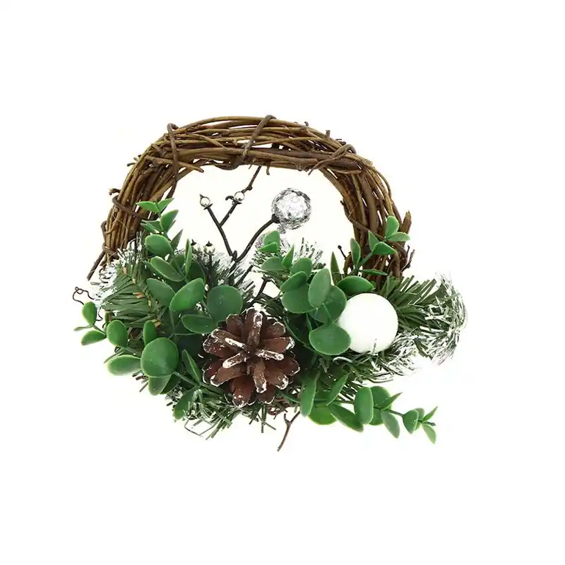 Weihnachtskranz aus Holz 20cm WEISS
