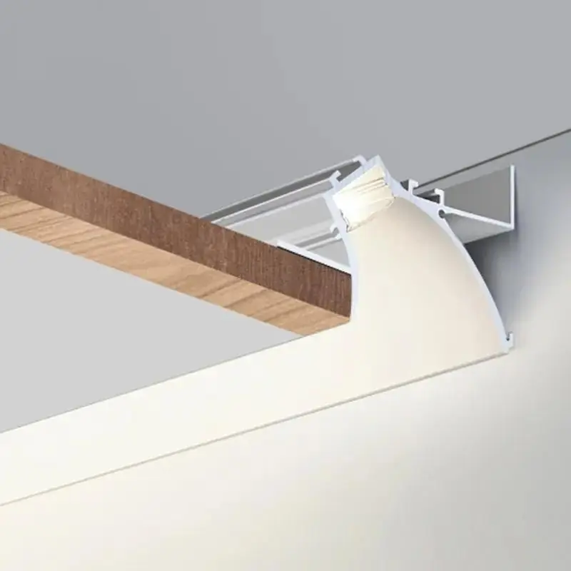 2 m langes weißes Aluminiumprofil für einzelnen LED-Streifen für Zwischendecken