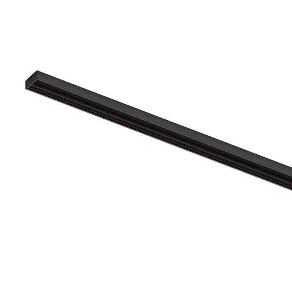 Extra flache schwarze Magnetschiene MM30 1,5 m