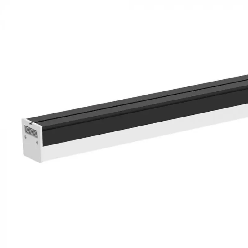 Feine, miteinander verbindbare lineare Pendelleuchte, 120 cm, 40 W, Schwarz