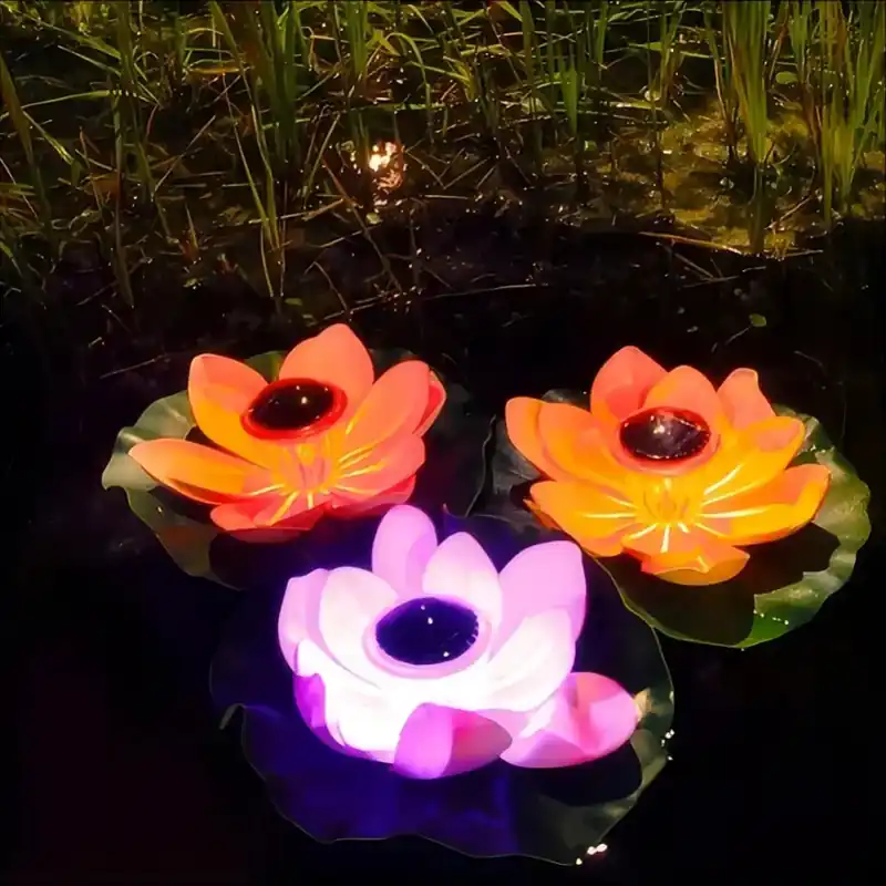 Lumière pour piscine lotus flottante
