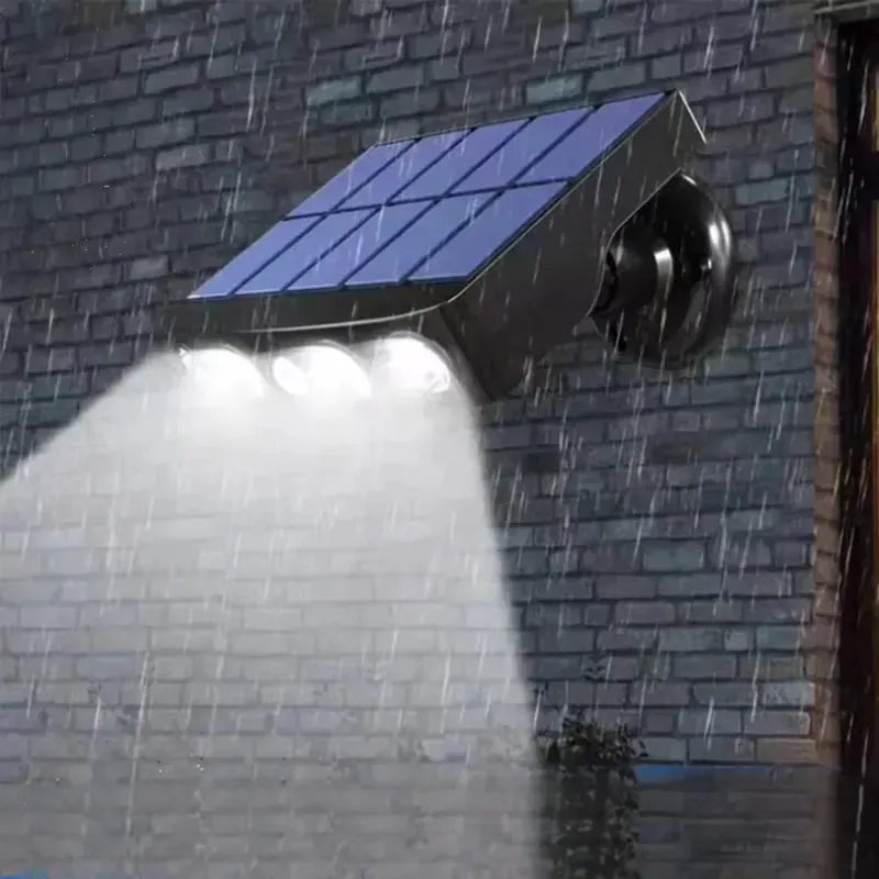 Projecteur solaire LED détecteur de mouvement 4 spots haute luminosité