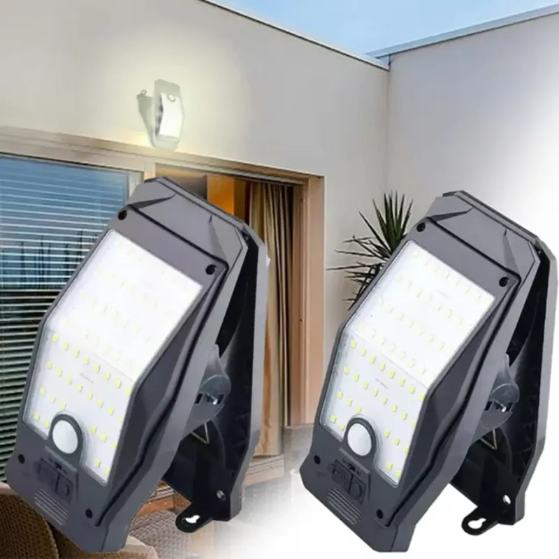 Projecteur solaire LED détecteur de mouvement à clipser avec recharge USB