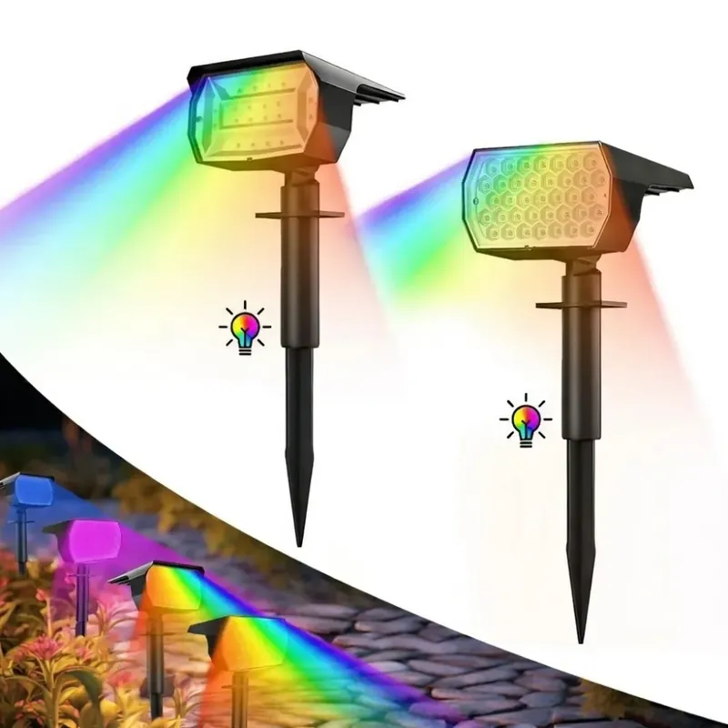 Projecteur solaire d’ambiance lumière multicolore