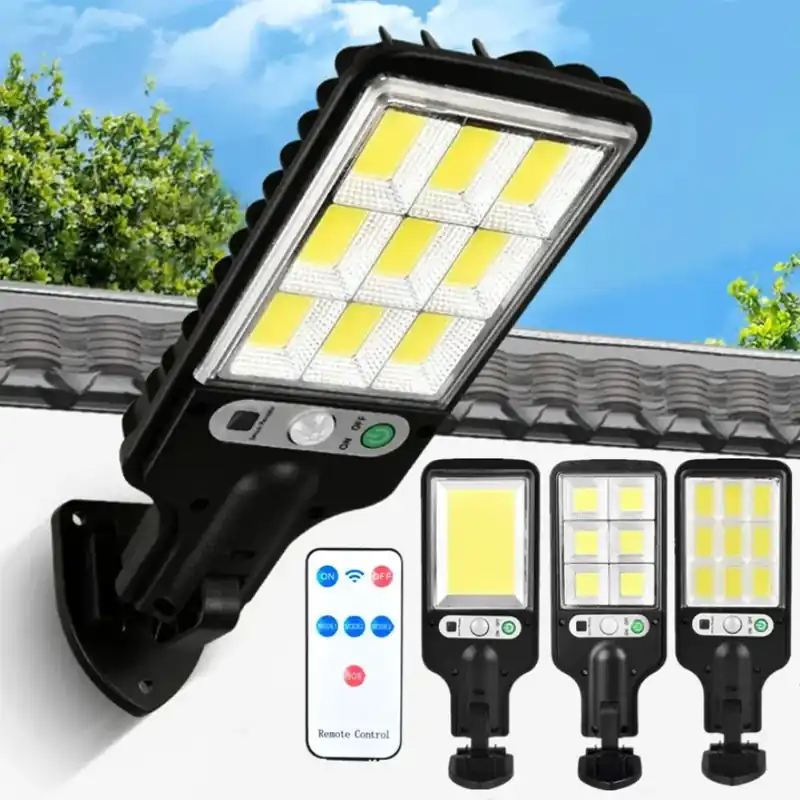 Projecteur solaire LED détecteur de mouvement avec télécommande