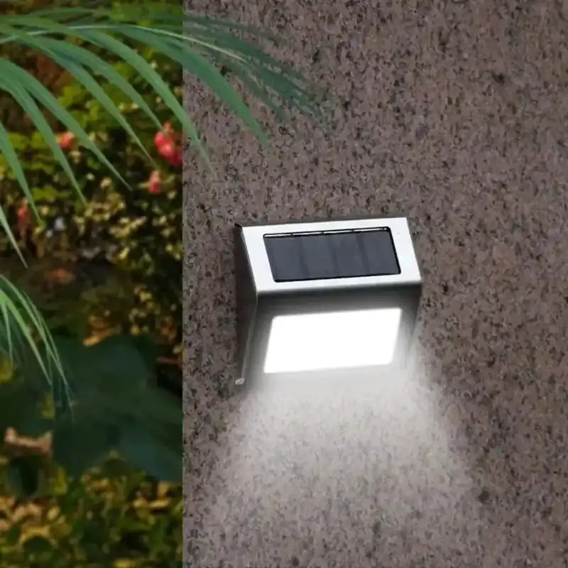 Applique solaire en inox 3 LED