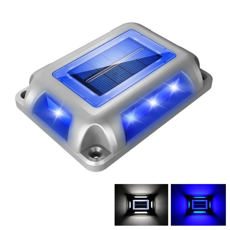 Plot solaire 8 LED lumière bleue