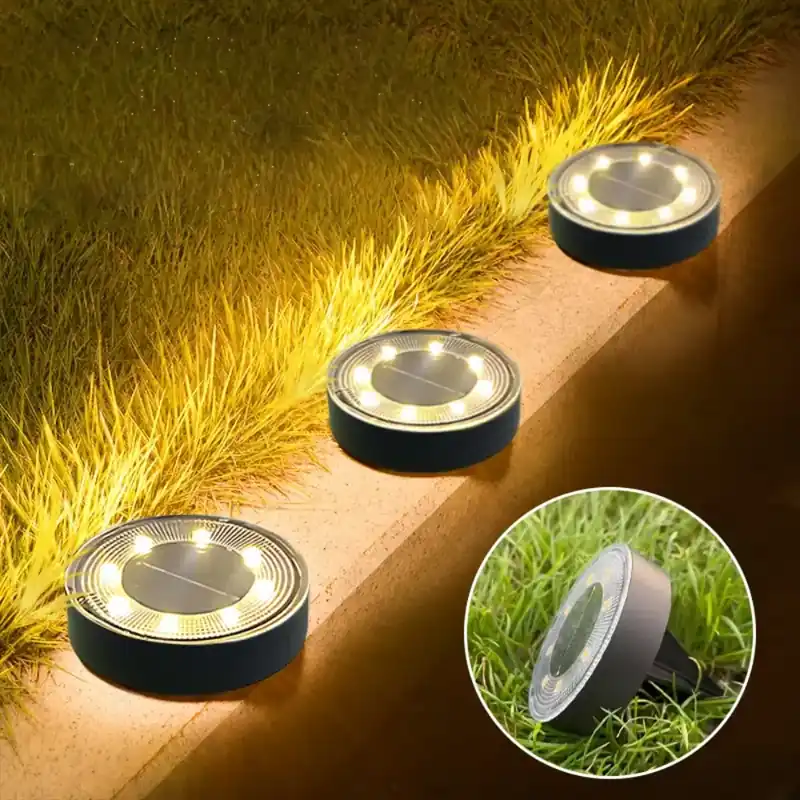 Balise solaire ronde 8 LED