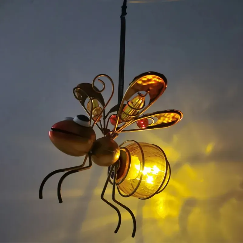 Animal lumineux solaire insecte fantaisie