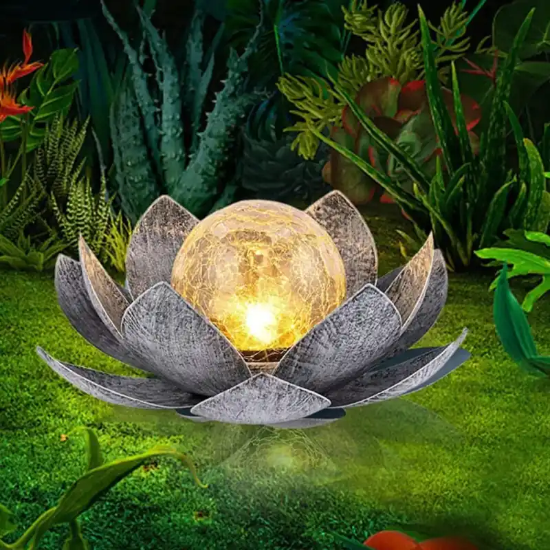Fleur lumineuse solaire lotus glamour