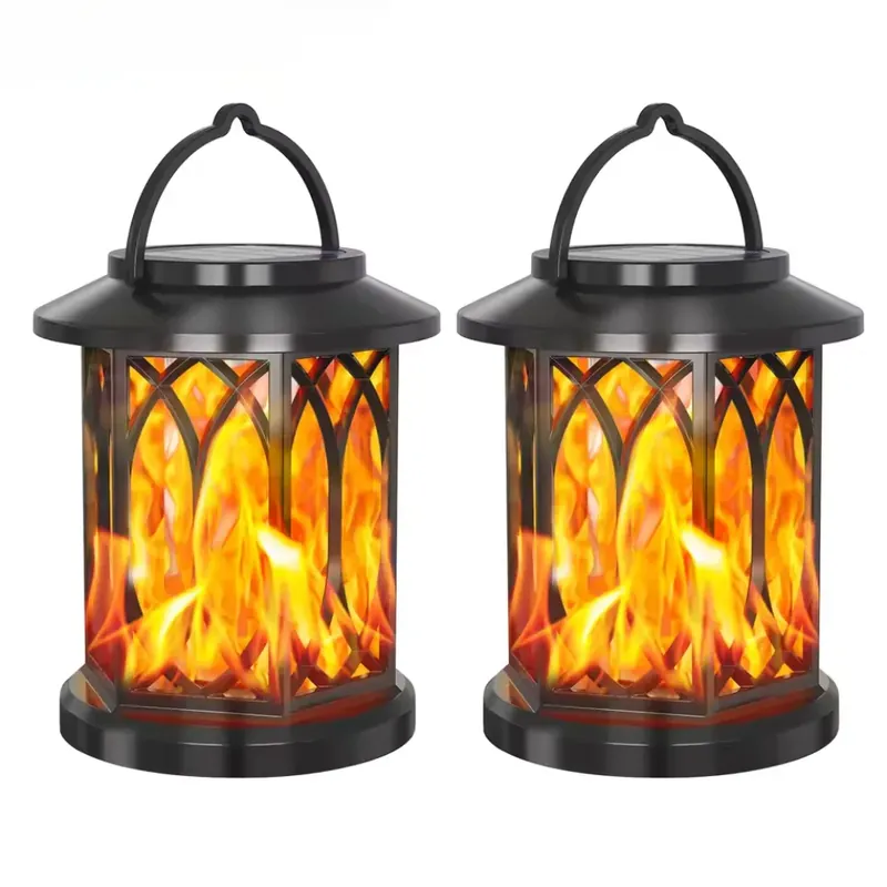 Lanterne solaire d’extérieur flamme