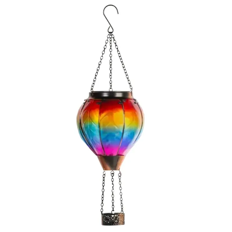 Lampion solaire couleur arc-en-ciel