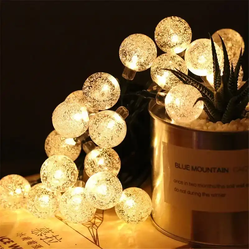 Guirlande solaire boules lumineuses