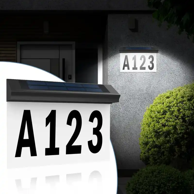 Numéro de maison solaire 15 LED autonomie 10h