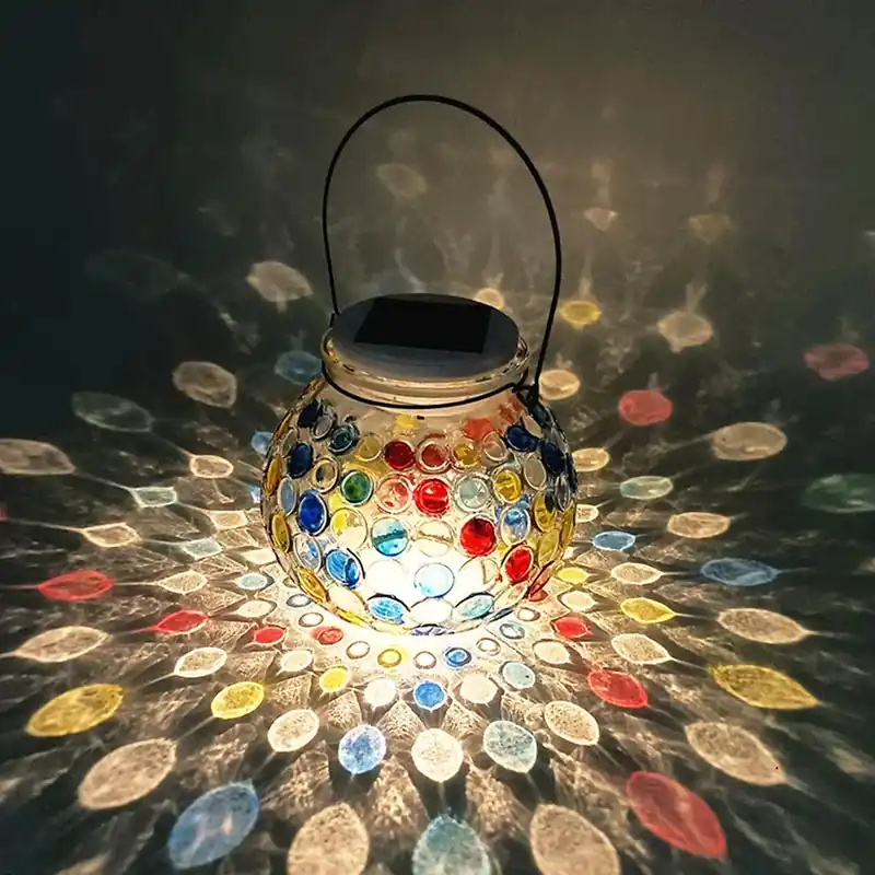 Bocal solaire design mosaïque décoratif