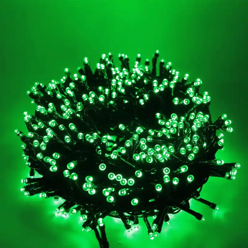 Guirlande solaire verte 8 animations