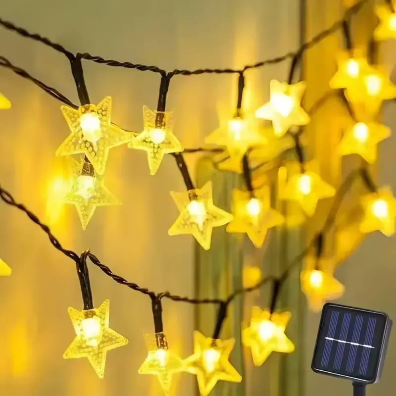 Guirlande solaire extérieur en étoile