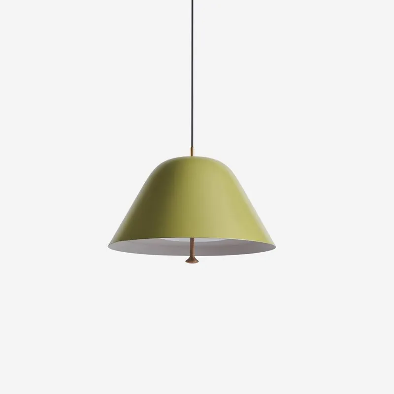Solain Suspension moderne avec abat-jour vert et blanc minimaliste