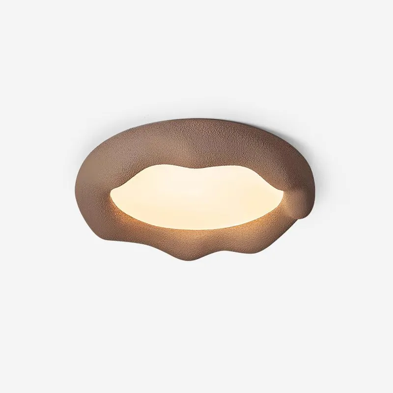 Vesperin Plafonnier en résine organique et fibre de verre, couleur beige
