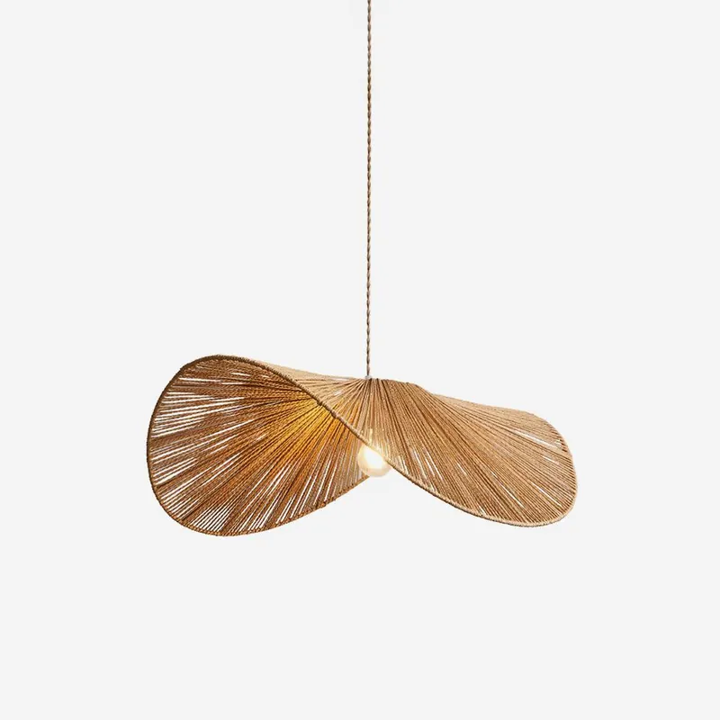 Solara Lampe Pendante Rattan Naturel Tissé à la Main