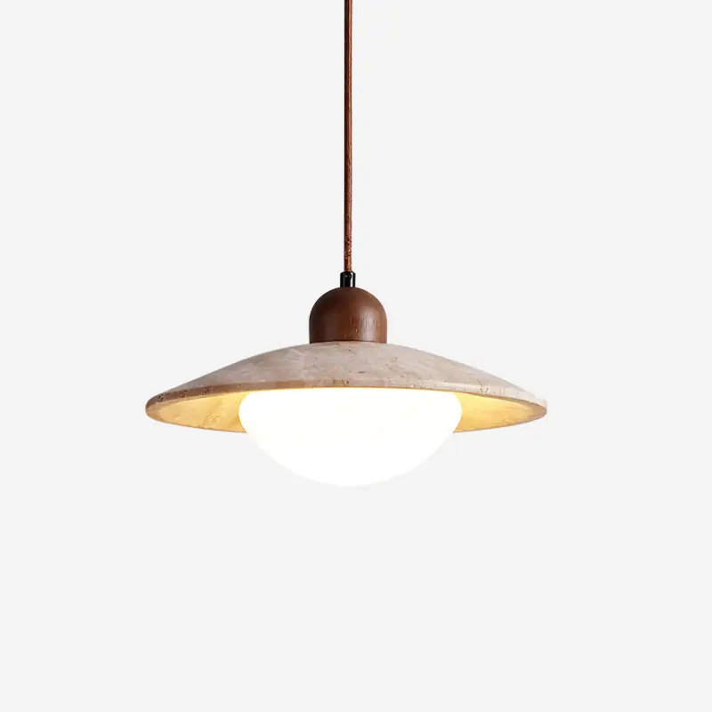 Ritta Lampe Pendante Minimaliste en Travertin